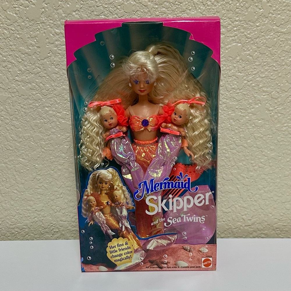 NEW 1993 Vintage Barbie Doll Mermaid Skipper and the Sea Twins Merbaby Babies - Picture 5 of 5
